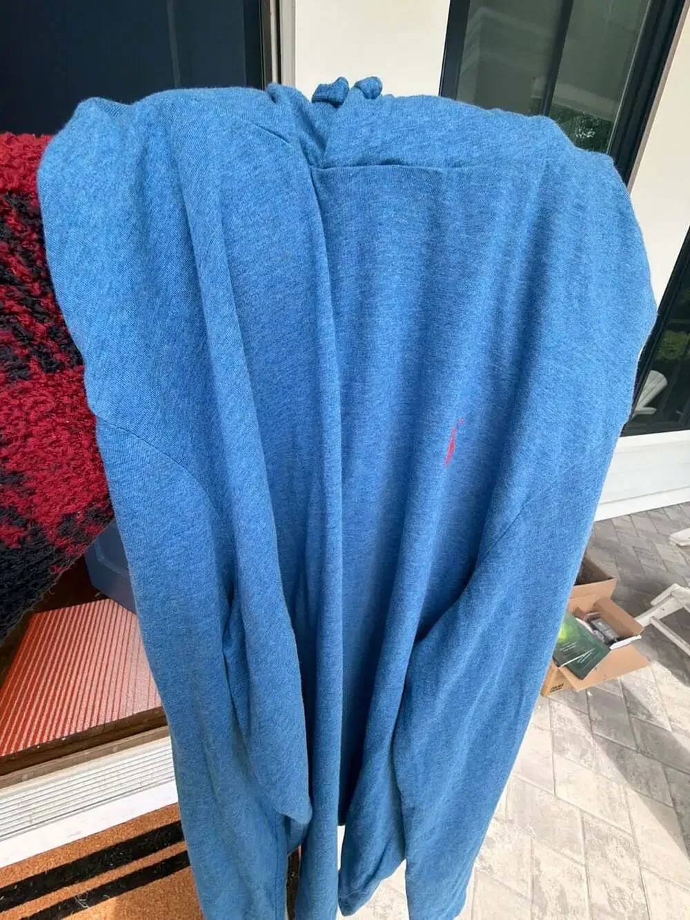 Polo Ralph Lauren Men's Blue Heather Jersey Hooded T-Shirt size M pristine cond.